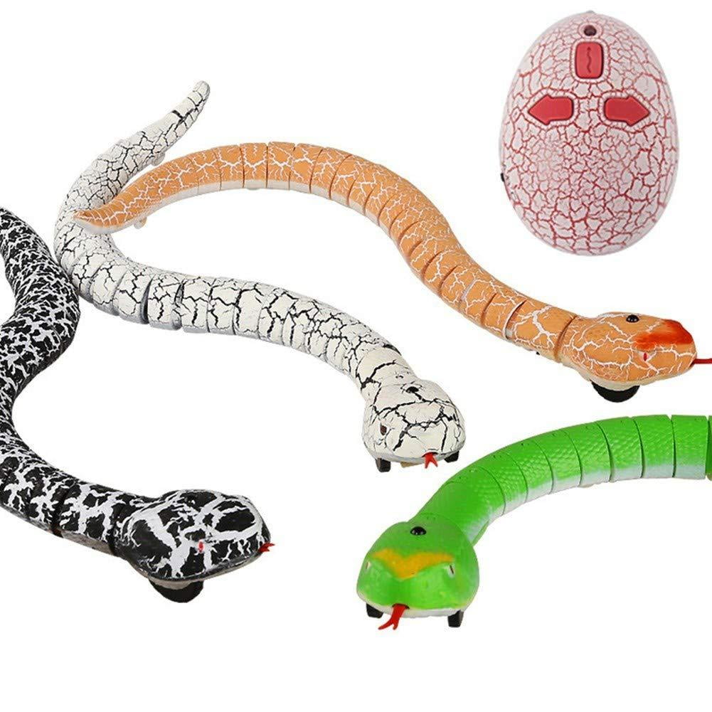 Liberty Imports 16 inches Realistic Remote Control RC Snake Toy with Egg-Shaped Infrared