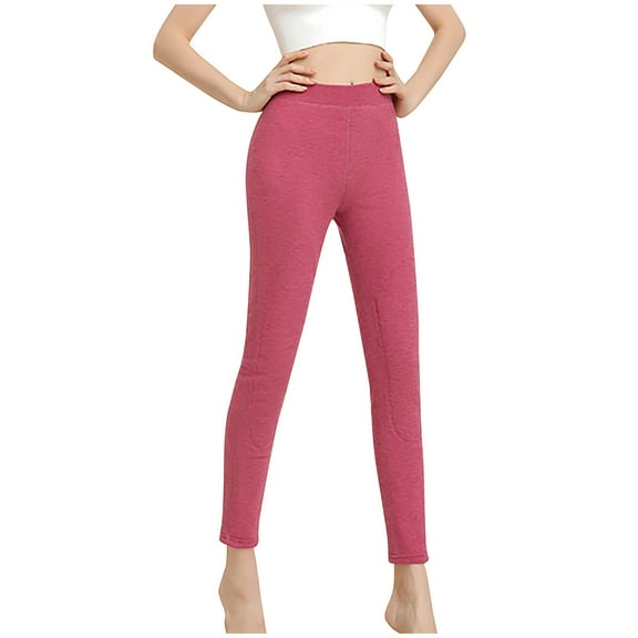 Women's Golf Sport Pants Trendy Winter Fleece Lined Warm Joggers Athletics Trousers Solid Elastic Waist Lightweight Running Leggings 2025 Fall Fashion Clothing