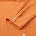 thumbnail image 7 of ZZHZGZ Fourth of July Men Yellow Shirt Men's Wash Button Long Sleeve Shirt Solid Color Comfortable and Generous 4Th of July Men V Neck T Shirts L, 7 of 7