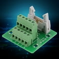 thumbnail image 1 of Male Header Terminal Block Connector, Screw Terminal Block, PLC Adapter Interface, DIN Rail Mounting Bracket,  PCB Carrier, Green, 51x50mm, 1A Rated Current, 1 of 7