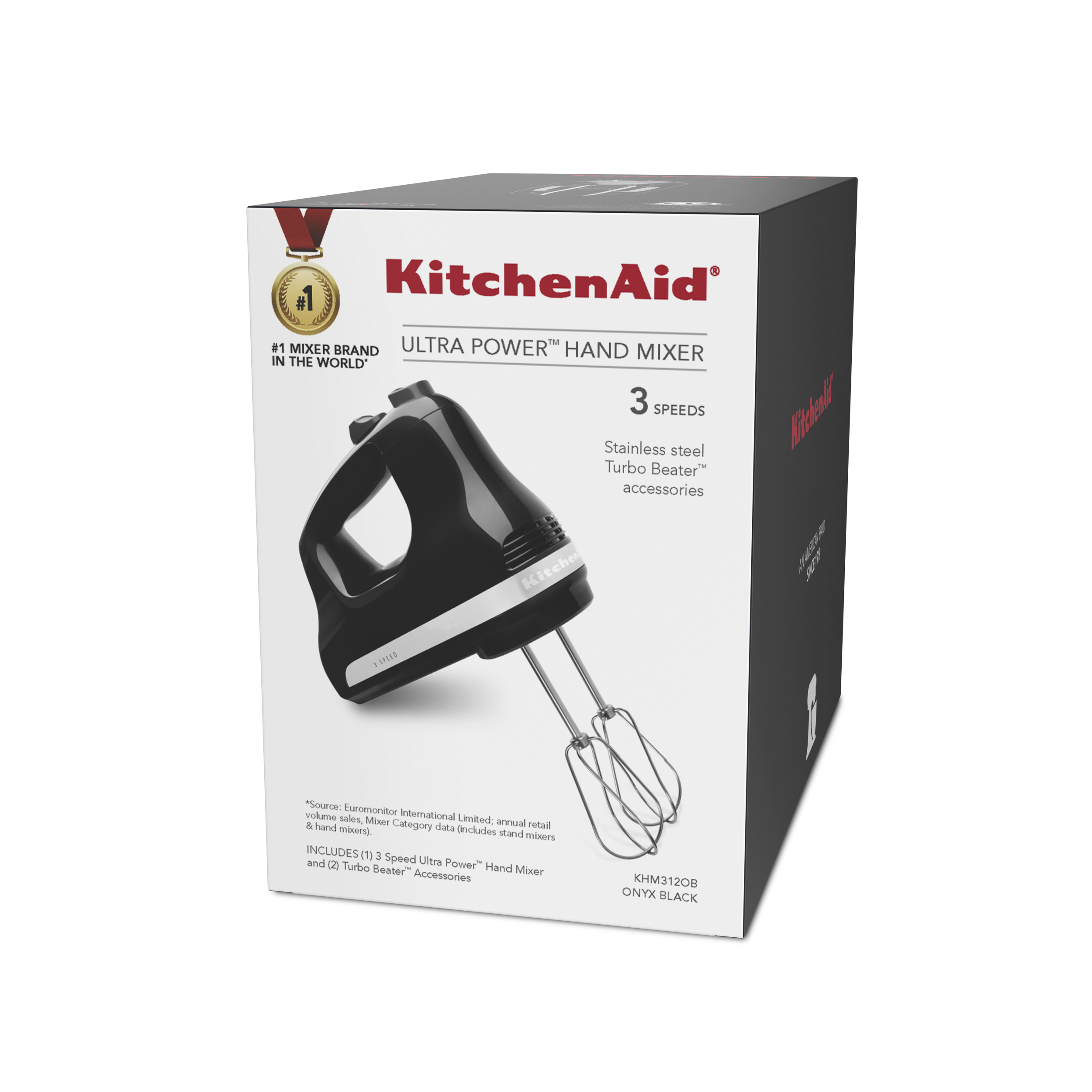 KitchenAid Ultra Power 3-Speed Hand Mixer, Black photo 5