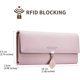 thumbnail image 2 of Bolsa de herramientas 0lightpurple Cartera para mujer Pu Cuero Hoja Colgante Señoras Chica Linda Cartera larga, 2 of 5