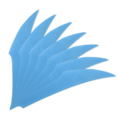 4 Inch Arrow Vanes 20 Pack Turkey Feather Fletching Archery Fletch Right/Left Wing for Hunting Target Shooting Black Blue