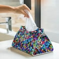 Rocae Colorful Tie Dye Stained Glass 2 Print Long Tissue Box Lid