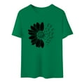 thumbnail image 5 of Sweet Home Farm Short Sleeve Shirts for Women Sunflower Summer T Shirt Plus Size Loose Blouse Tops Girl Graphic Casual Tees Womens Graphic T Shirts Green, 5 of 5