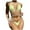 Yellow, variant on Elainilye Fashion Womens Bikini Set Two Piece Bathing Suit Sexy Love Drawstring Bikini Swimsuit Swimwear,Black