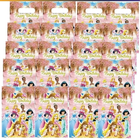 Princess Candy Treat Bag Goodie Birthday Gift Bags Party Favors Handles Snack Supplies