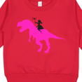 thumbnail image 3 of Inktastic Princess Riding Her T-rex Toddler Sweatshirt, 3 of 4