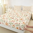 thumbnail image 3 of Feelyou Cherry Blossoms Kid Queen Sheet Sets, Vintage Fashion Bed Set, 4pcs, 3 of 7