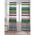 thumbnail image 2 of Sheer Curtains 108 Inches Long 2 Panels Set for Living Room, Bohemian Semi Sheer Curtains for Windows, Boho Modern Abstract Minimalist Paisley Green Voile Window Treatments Rod Pocket Curtain, 2 of 7