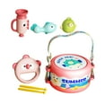 thumbnail image 2 of Juguetes de tambor musicales,Juguetes de tambor musical para el aprendizaje de la educación temprana,Juego de instrumentos musicales de percusión portátil,Juguetes de sonido rosa, 2 of 9