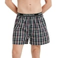 thumbnail image 6 of Onimisc Men's Woven Boxer Shorts Cotton Plaid Boxers for Men Underwear with Button Fly, 6 Pack, 6 of 9