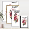 thumbnail image 4 of Designart 'Ancient Wildflowers and Burgundy Rose' Farmhouse Framed Canvas Wall Art Print, 4 of 5