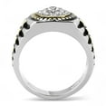 thumbnail image 2 of Two-Tone IP Gold (Ion Plating) Stainless Steel Ring with AAA Grade CZ in Clear for Women Clear Stone Color Style TK3240 Size 8, 2 of 3