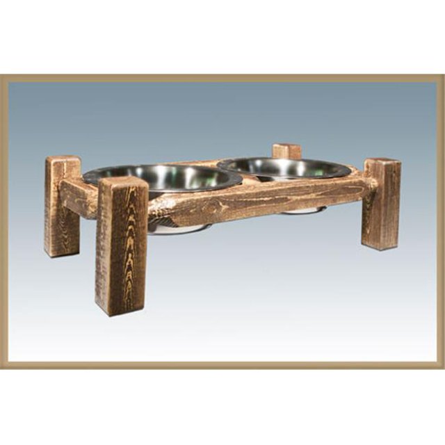 Montana Woodworks MWHCDFSL Homestead Pet Feeder - Stained and Lacquared