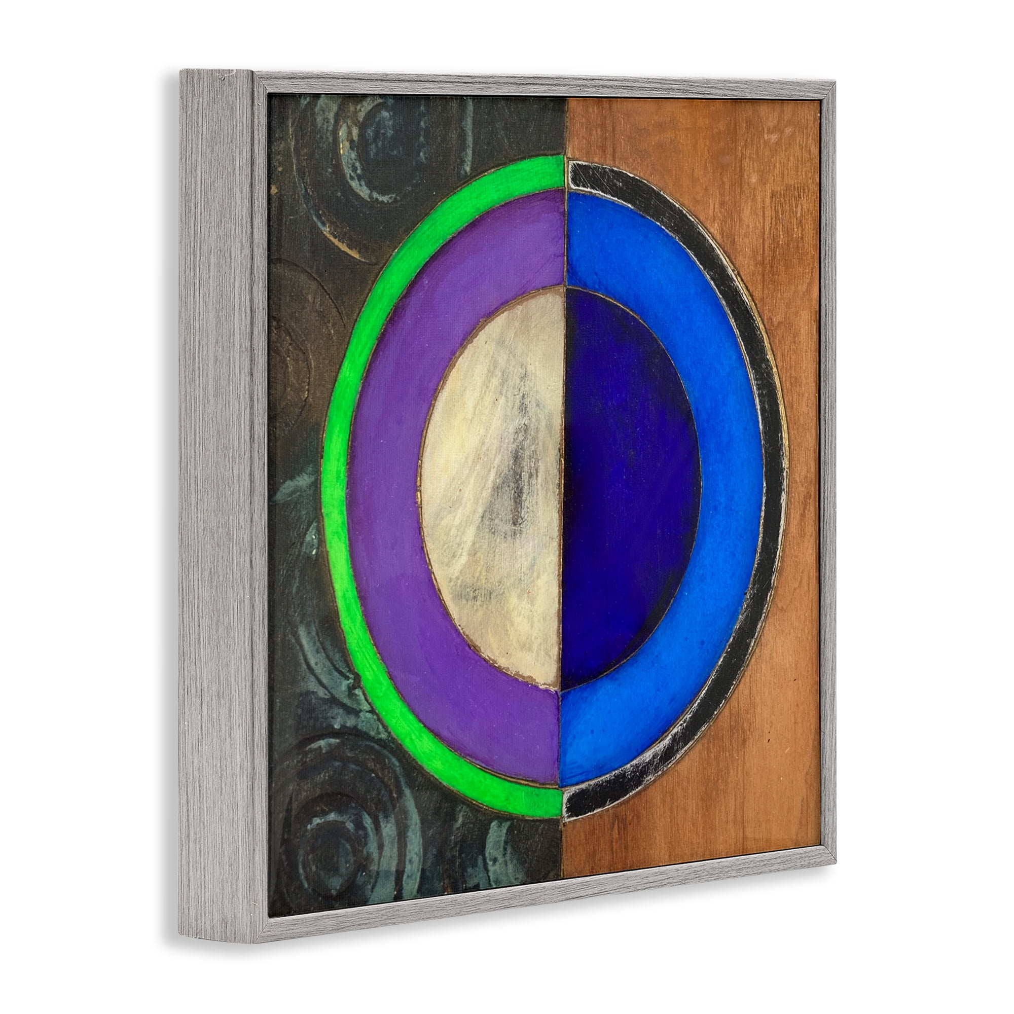 Stupell Industries Rustic Circular Balance Gray Framed Giclee Art, design by Matthew Finger