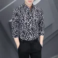 thumbnail image 4 of Camisas para hombre Camisa de rayas de manga media con lunares para hombre Camisa de algodón con botones Moda 2024 Asia con cuello Nuevo en Slim Fit Venta Marca barata, 4 of 5