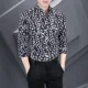 thumbnail image 4 of Camisas para hombre Camisa de rayas de manga media con lunares para hombre Camisa de algodón con botones Moda 2024 Asia con cuello Nuevo en Slim Fit Venta Marca barata, 4 of 5
