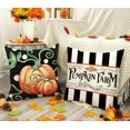 thumbnail image 2 of Fall Pillow Covers 20 x 20 Inch Set of 4, Thanksgiving Polka Dot Farmhouse Decorations Orange Pumpkin Outdoor Autumn Thankful Pillows Decorative Cushion Case for Home Decor S24F08-20, 2 of 4