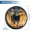 thumbnail image 3 of Voice Activated Clock with Glow Light 12 Inch Large Silent Wall Clock Battery Operated for Home Decor A Bull Charging, 3 of 8