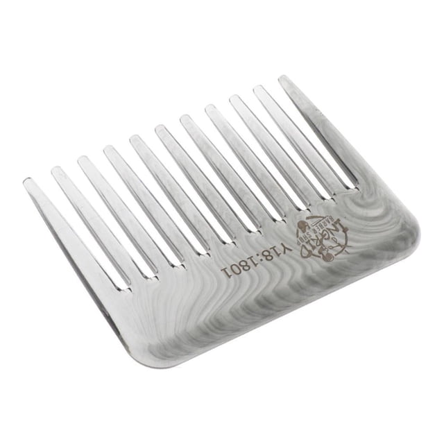 Wide-Teeth Detangling Curly Hair Comb Mens Back Modeling comb Beard Comb Head Styling Oil Comb Gray