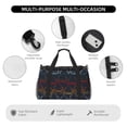 thumbnail image 4 of Xecao Cartoon Sharks Pattern ​Lightweight Crossbody Weekender Bag Mesh Side Pockets Padded Handles Sports Outdoor Gear Organizer, 4 of 7