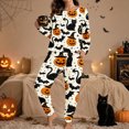 thumbnail image 5 of NSLGXD Vintage Halloween Pajamas for Women Plus Size Cute Pumpkin Print 2 Piece Lounge Sets Sleepwear Loungewear Casual Pjs Outfits XL-5XL, 5 of 6