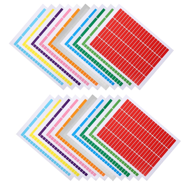 unbranded Etiquetas Adhesivas Rectangulares Multicolor Impermeables Para Clasificación Archivos Y Etiquetas De