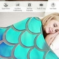 thumbnail image 3 of Nawypu Blanket Throw Cozy Lightweight Stain-Resistant Foldable Ultimate Soft and Warmth Abstract Mermaid Scale Pattern, 3 of 6