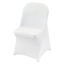 KFFKFF 100pcs Folding Stretch Spandex Chair Covers White for Wedding Party Restaurant