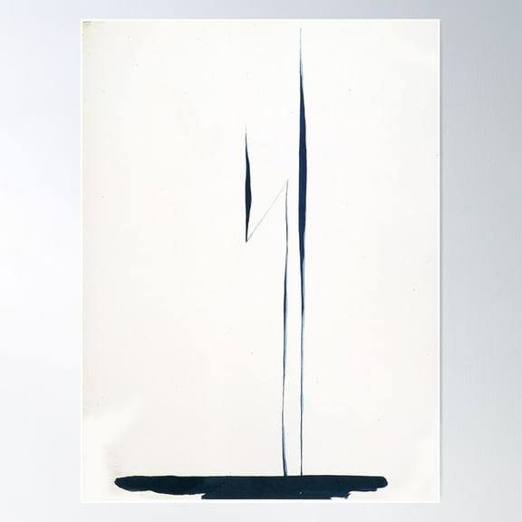 Georgia O'Keeffe Black Lines 1 Poster Wall Art, Modern Wall Decor For Living Room Bedroom, 8x12 UNFRAMED