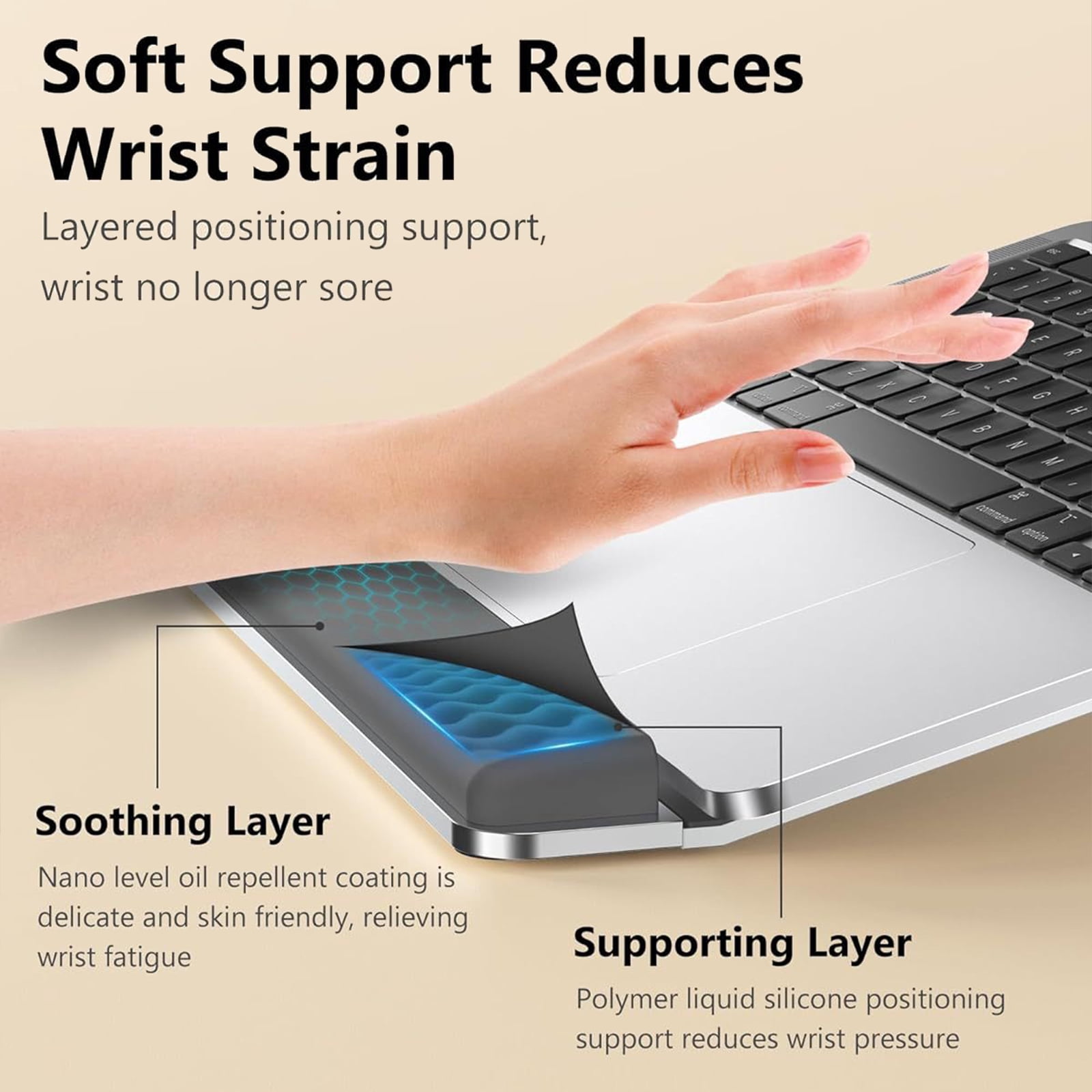 Laptop Stand for Desk Aluminum Computer Risers with Wrist Rest Pad Laptop Mount Heavy Stable Laptops Holder for Notebooks