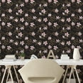 thumbnail image 2 of Ambesonne Vintage Peel & Stick Wallpaper for Home, Hand-Drawn Snakes Flowers, 13"x72", Coral and Dark Taupe Grey, 2 of 5