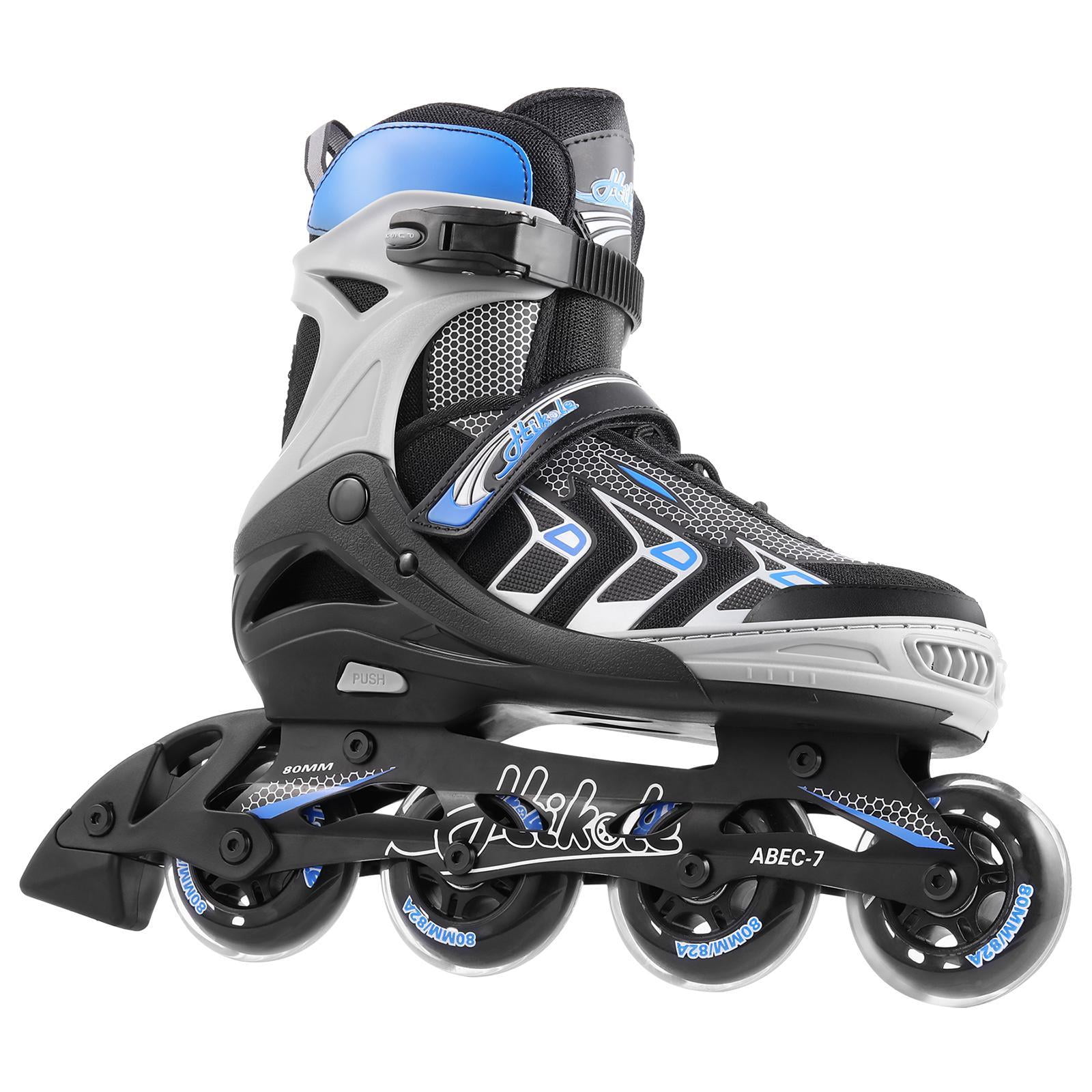 Adjustable Inline Skates for Men and Women Blue/Pink/Green Shiny Wheels