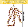 thumbnail image 2 of 1Pcs Artificial Fall Wisteria Hanging Flowers ,Fake Violets Hanging Plant,Outdoor Plants Autumn Decor Faux Violet With Eucalyptus Realistic Uv Resistant Trailing Vine Thanksgiving Porch Yard,A, 2 of 4