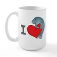 thumbnail image 2 of CafePress - I Heart Manatees Large Mug - 15 oz Ceramic Large White Novelty Mug, 2 of 6