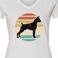 thumbnail image 4 of Inktastic Boxer Dog Vintage Silhouette Women's V-Neck T-Shirt, 4 of 5