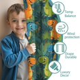 thumbnail image 3 of Blackout Kids Curtains,Green Cartoon Dinosaurs Jungle Pattern Childrens Insulated Curtains Set Of 2,Bedroom Essentials,Toddler Room Decor 52"x63", 3 of 5