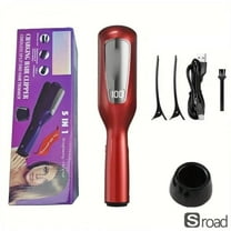 5 In1 Women Hair Split Ends Trimmer Cordless Split End Remover Automatic Split End Trimmer With Blue Light Hair Care Split End Hair Trimmer For Dry Damaged Brittle,Red