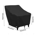 thumbnail image 4 of Backyard Chair Dust Covers Outdoor Furniture Cover Waterproof Sunscreen Stackable Armchair Cover Folding Highback Chair Protector, 4 of 6