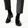 thumbnail image 4 of FREE YOKA 5 Pairs Mens Dress Socks Classic Patterned Business Crew Cotton Socks Father Birthday Christmas Gifts ，BLACK2, 4 of 5