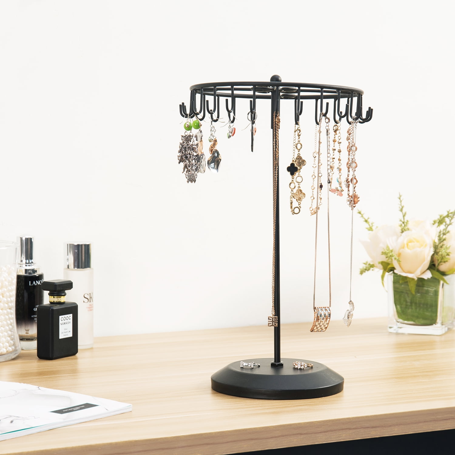Rotating necklace holder sale