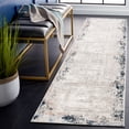 thumbnail image 2 of SAFAVIEH Parker Orval Distressed Polyester Runner Rug, Taupe/Ivory Blue, 2' x 8', 2 of 8