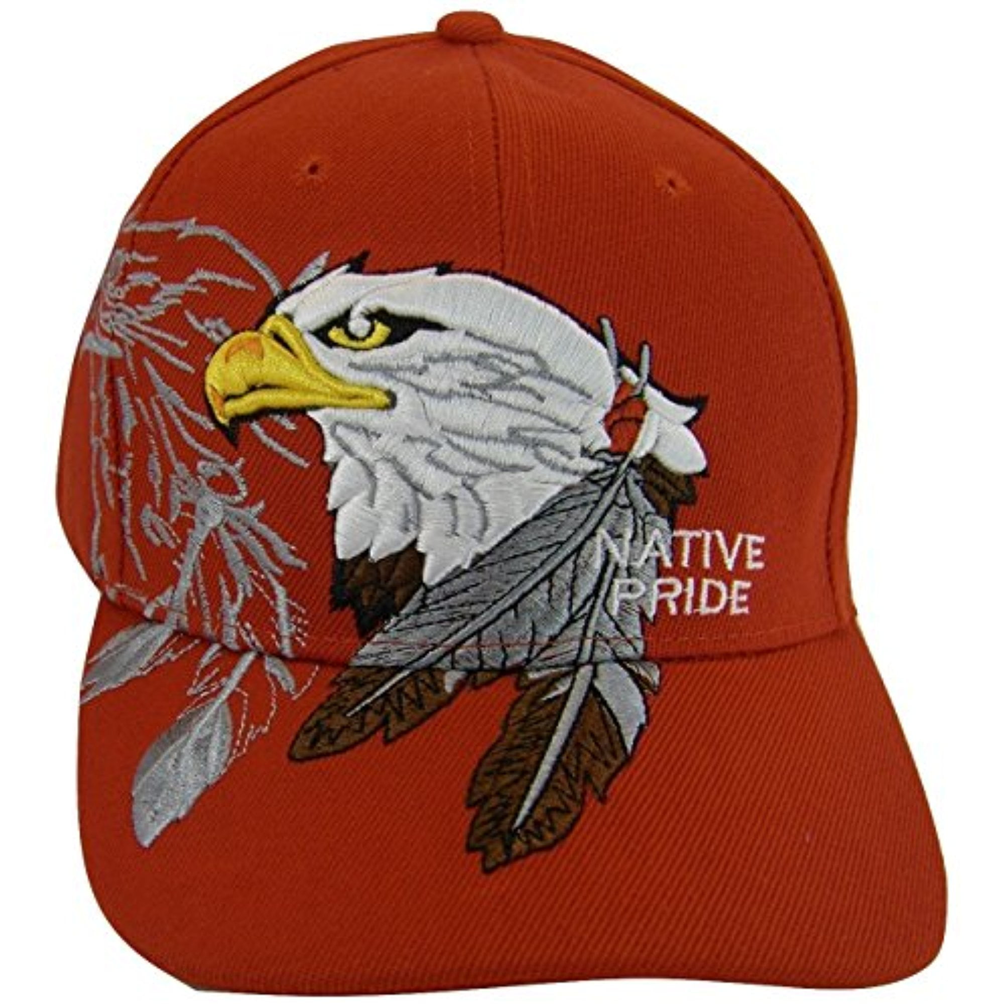 American Bald Eagle Native Pride Men's Baseball Cap (Red)