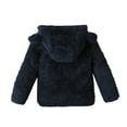 thumbnail image 3 of CAIVO Toddler Girls Boys Long Sleeve Winter Warm Outwear Jacket Coats Solid Colors Navy Fashion Classic Child Daily Wear, 3 of 8