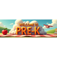 thumbnail image 4 of Colorful Welcome to Pre K Banner with School Bus Books Apples Alarm Clock Backdrop Decor for Preschool Opening Party Classroom Decorations Photography Props, 4 of 8