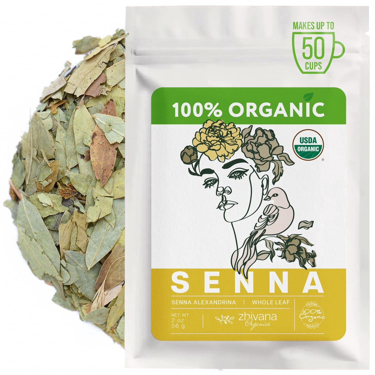 5oz Hoja Sen (Senna Leaf) Herbal Tea - Premium Hoja Entera Senna