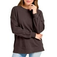 thumbnail image 3 of Sweatshirts for Womens Loose Crewneck Long Sleeve Shirts Fall Casual Outfits Top Solid Color Blouses Pullover 2025 Trendy Fashion Clothings, 3 of 9