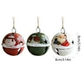 thumbnail image 3 of Christmas Tree Ornament Metal Rustic Jingle Bell Hanging Ornaments With Snowman Santa, Decorative Sleigh Bells Winter Decor, Xmas Holiday Decoration For Home Tree, Wreath, Garland, 3 of 9