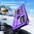 thumbnail image 4 of for Moto G-Play-2023-Case/Moto G Power 2022 Case/Moto G Pure Case,Sliding Camera Cover,-Grade Heavy Duty Cover with  Kickstand Protective Phone Case Purple, 4 of 14